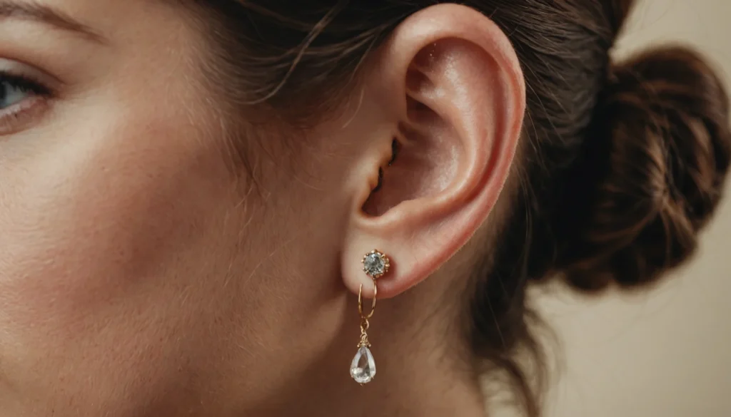 boucle d'oreille non percée