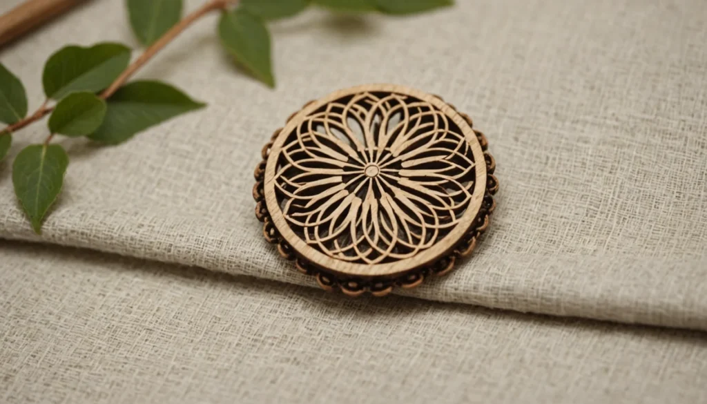 broche en bois